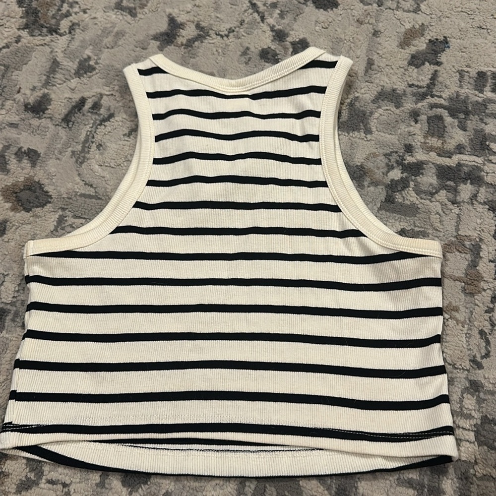 H&M Ribbed Striped Crop Top Tank - Picture 11 of 16